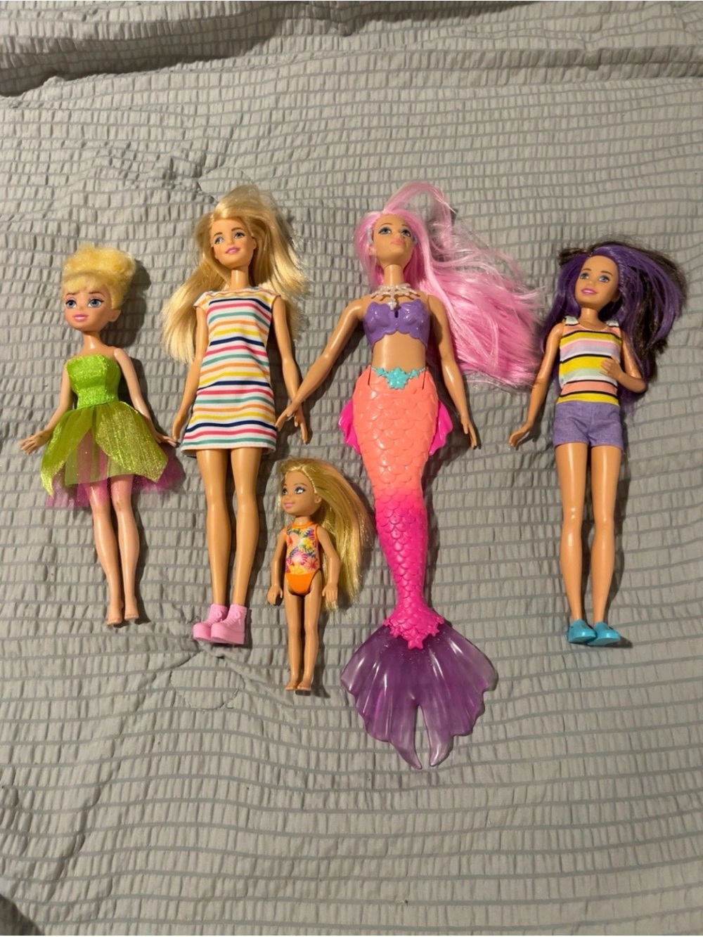 Lot of 5 Fashion Dolls Mattel Barbie Dreamtopia Mermaid Chelsea Fairy Doll